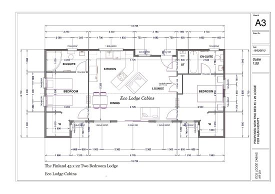 Two bedroom bespoke lodge