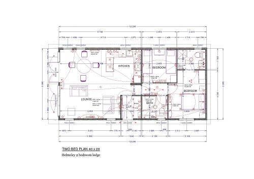 Three bedroom lodge plan